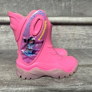 Bubble Gummers Moon Rain Boots Pink Purple Size 12
